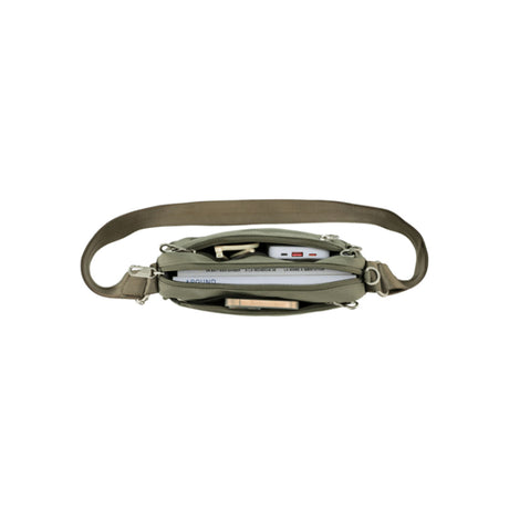 Tosca-Anti-Theft-25-Shoulder-Bag-Small-Khaki-Open