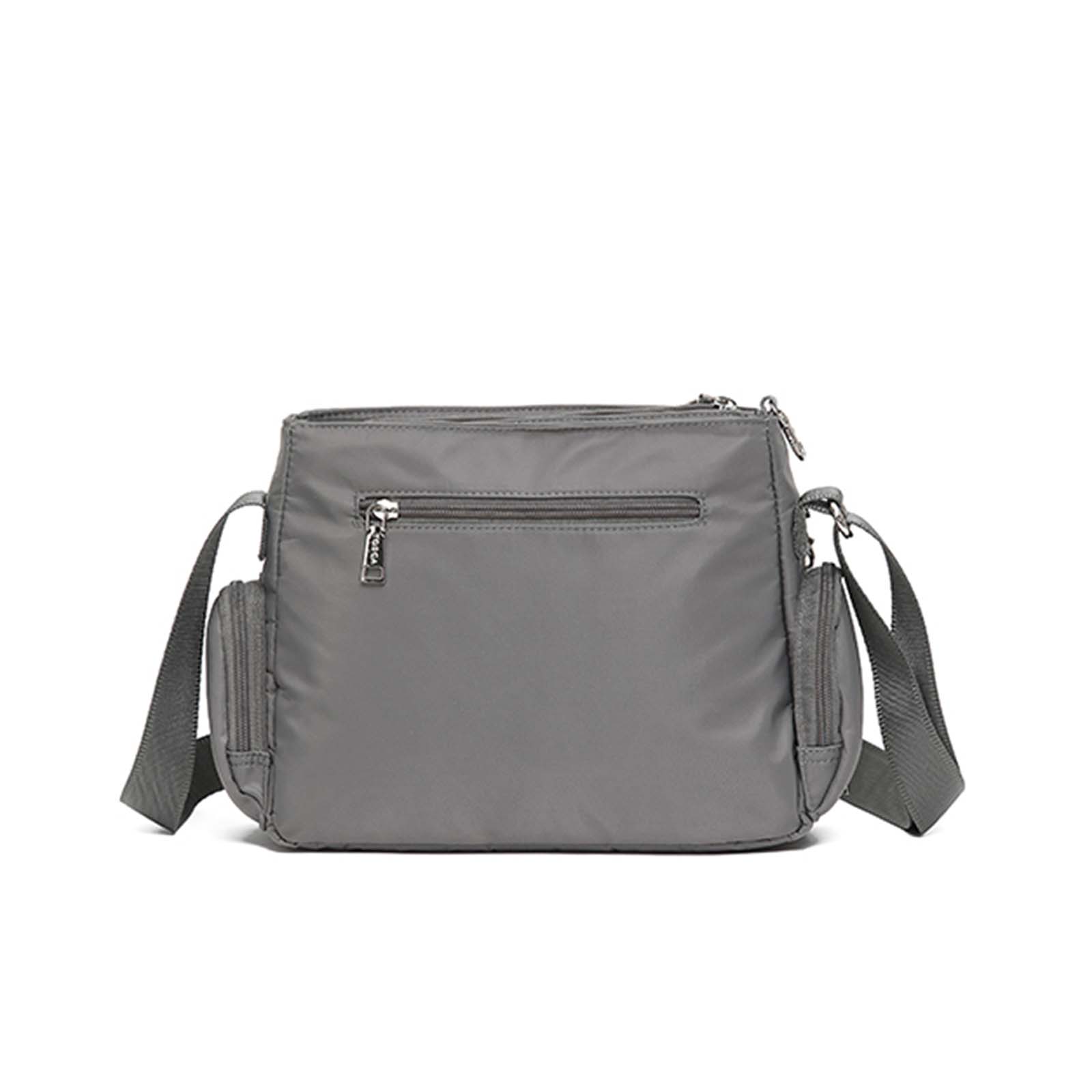 Tosca-Anti-Theft-Shoulder-Bag-Dumpling-Khaki-Open