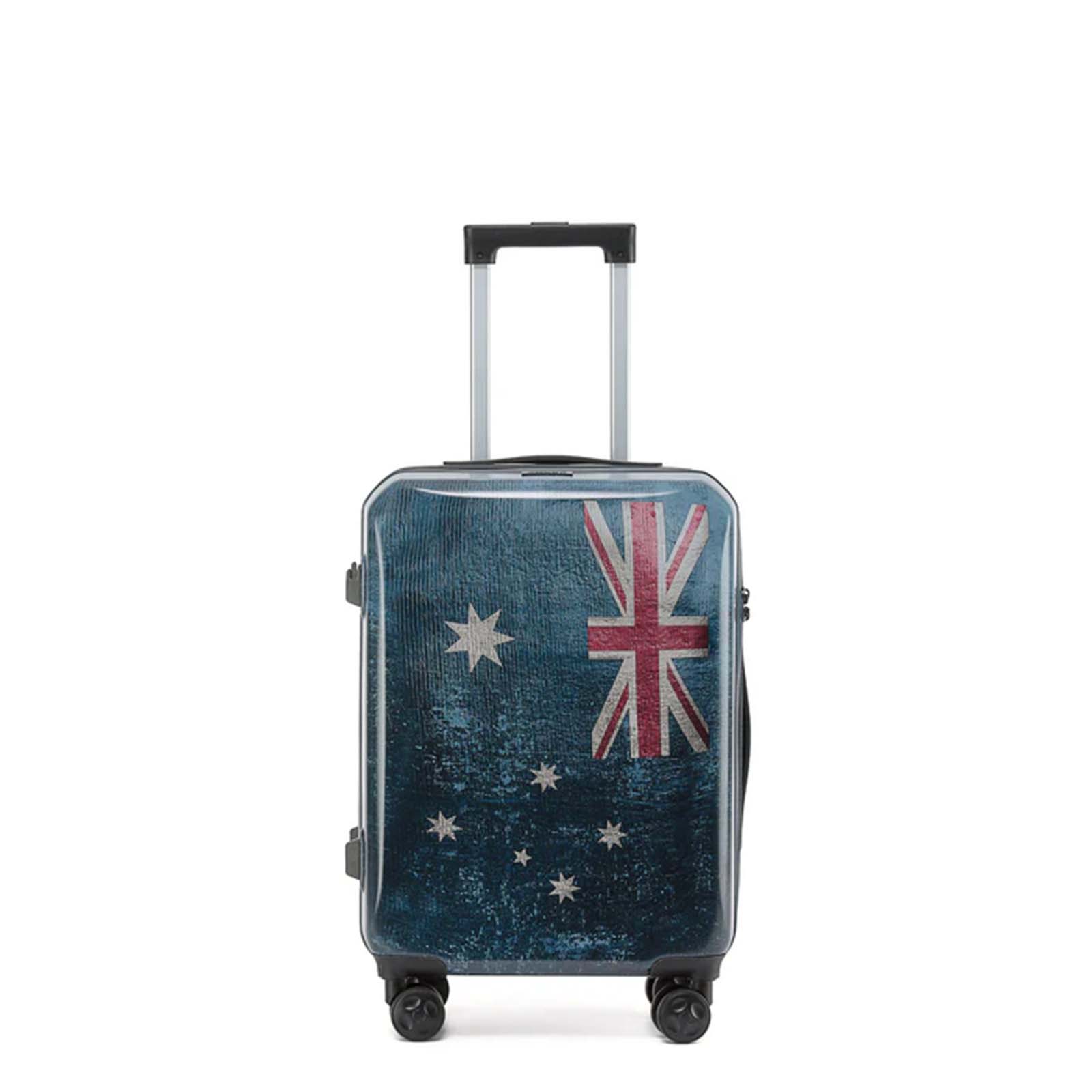 Tosca-Aus-Flag-4-Wheel-55cm-Carry-On-Suitcase-Front
