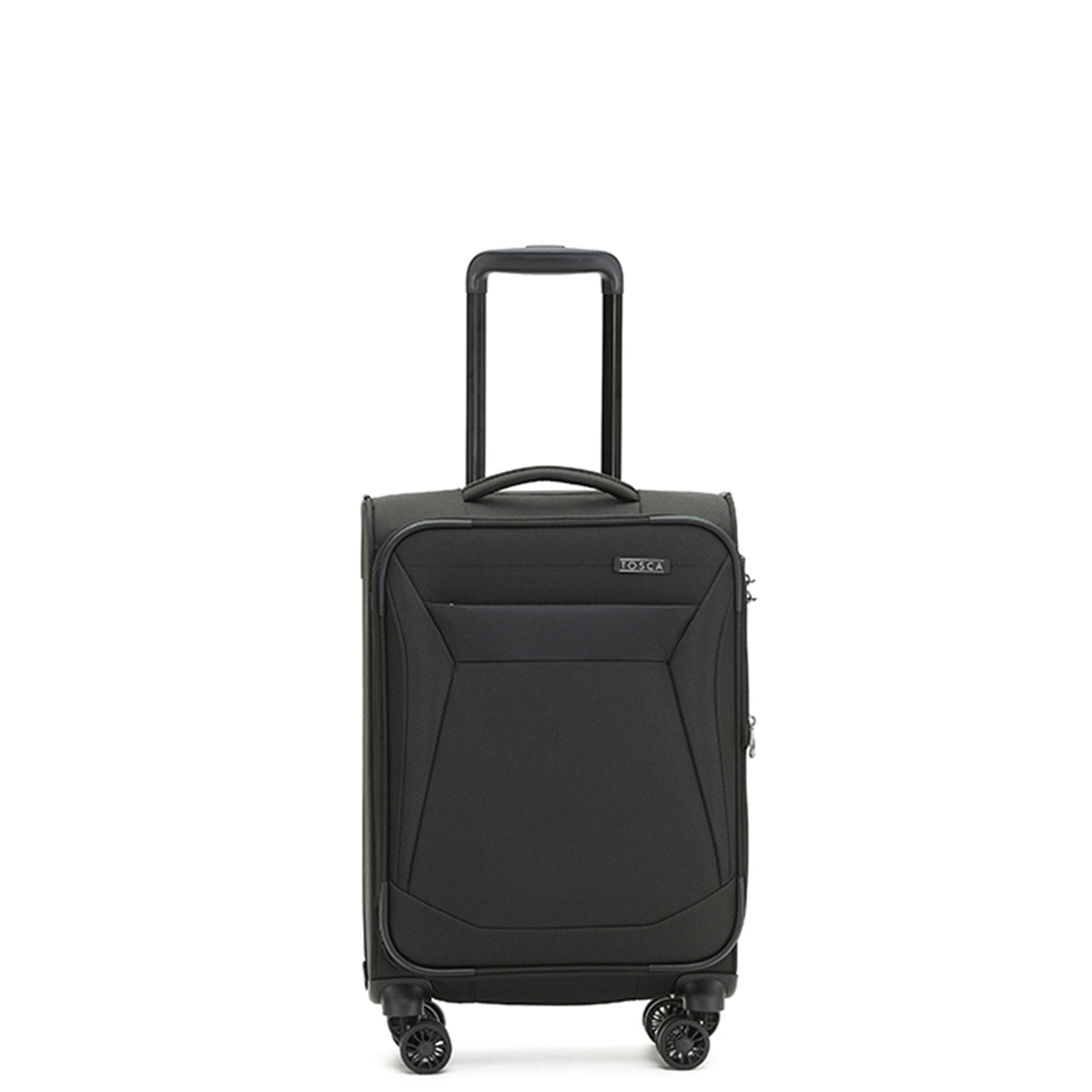 Tosca-Aviator-4-Wheel-Carry-On-Suitcase-Black-Front