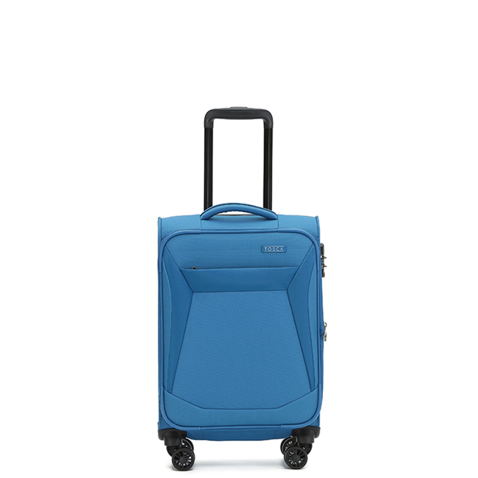 Tosca-Aviator-4-Wheel-Carry-On-Suitcase-Blue-Front