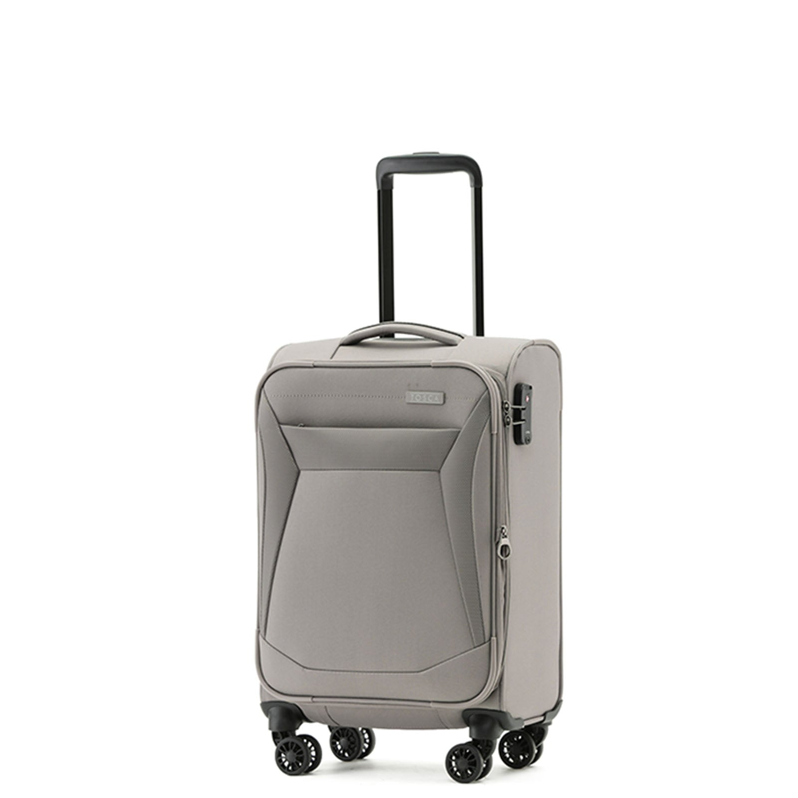 Tosca-Aviator-4-Wheel-Carry-On-Suitcase-Khaki-Front-Angle