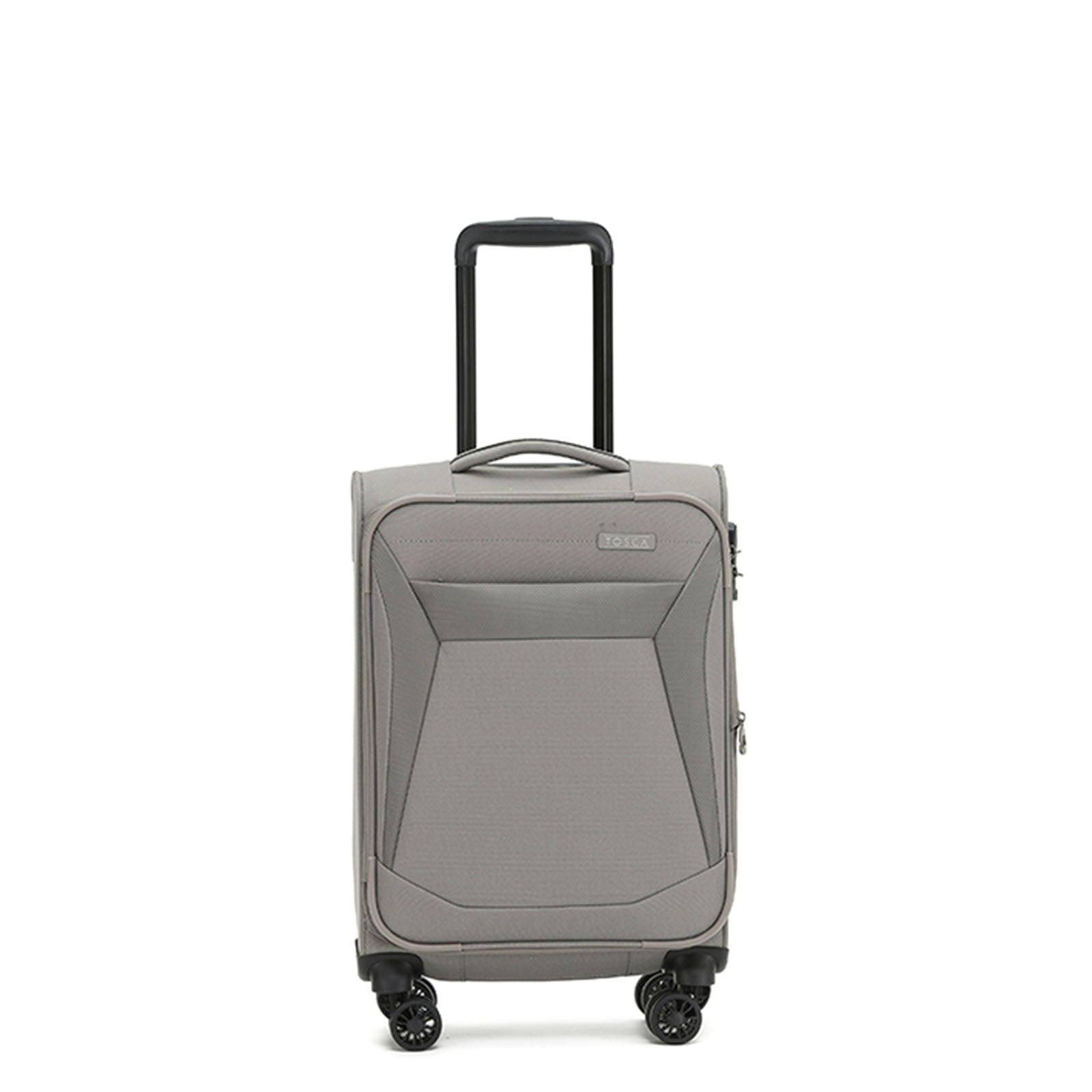 Tosca-Aviator-4-Wheel-Carry-On-Suitcase-Khaki-Front