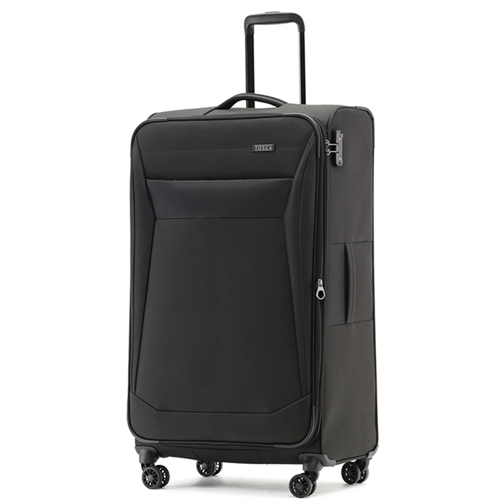 Tosca-Aviator-4-Wheel-Large-Suitcase-Black-Front-Angle