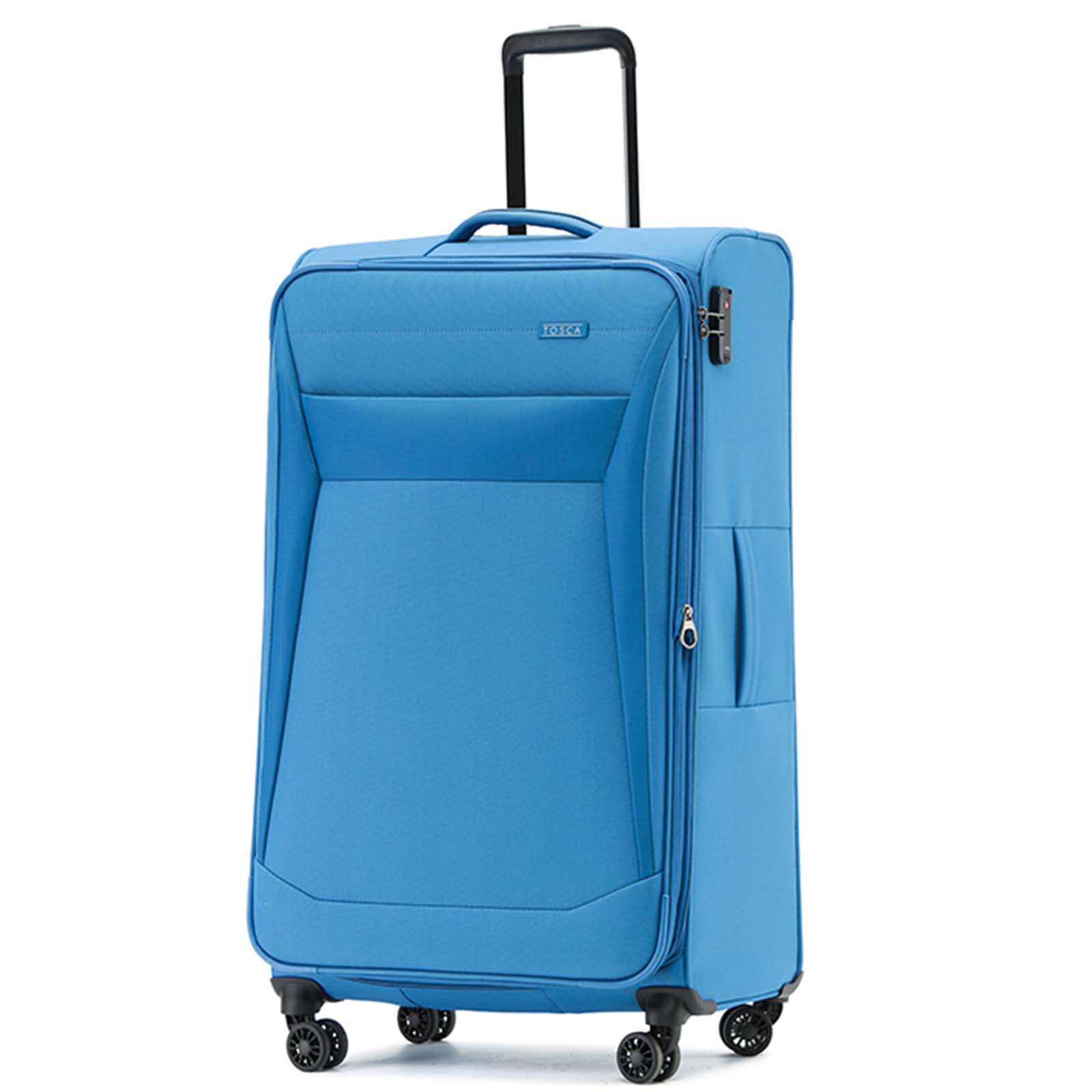 Tosca-Aviator-4-Wheel-Large-Suitcase-Blue-Front-Angle