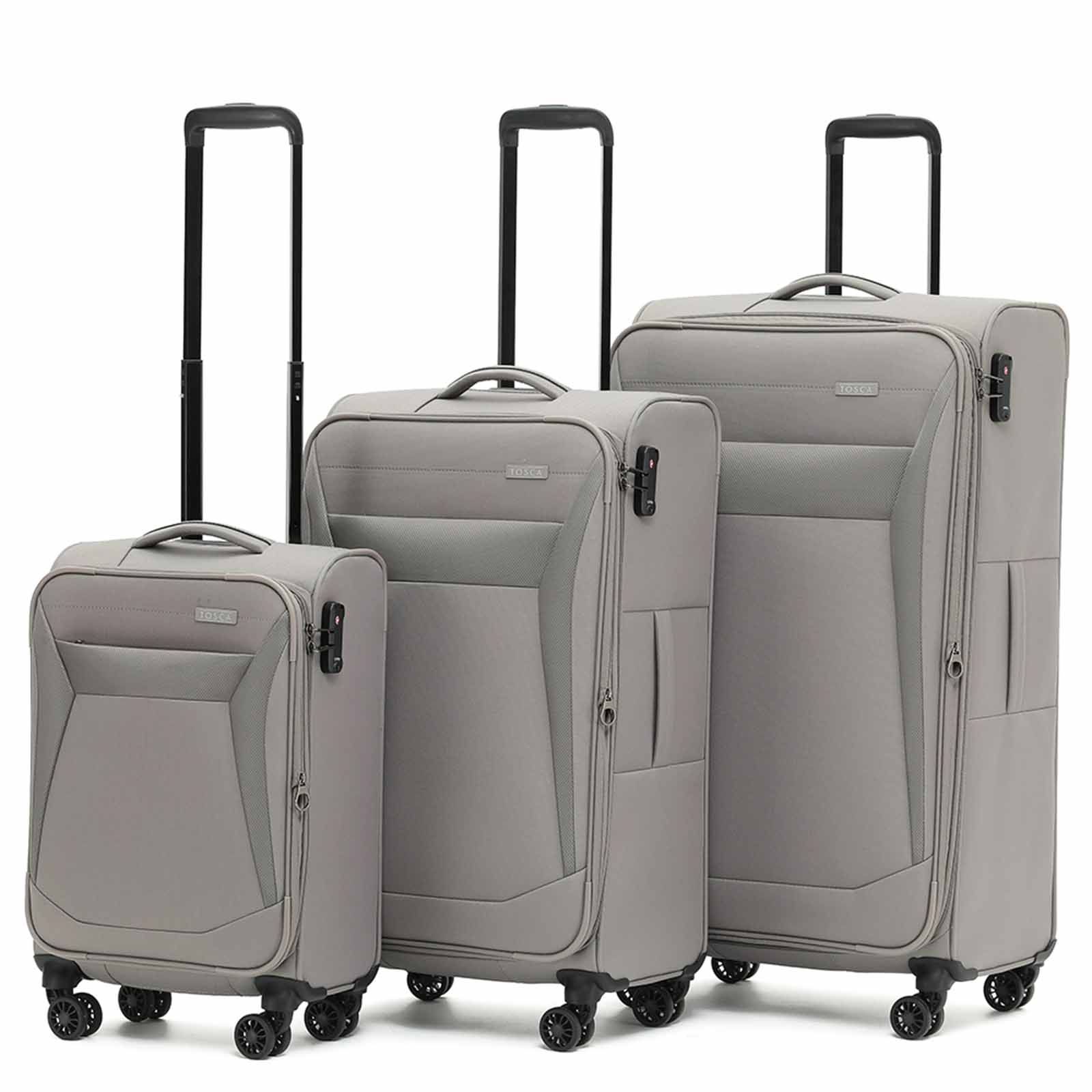 Tosca-Aviator-4-Wheel-Large-Suitcase-Khaki-Set