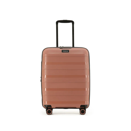 Tosca-Comet-4-Wheel-55cm-Carry-On-Suitcase-Mocha-Front