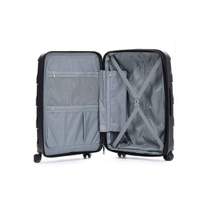 Tosca-Comet-4-Wheel-67cm-Medium-Suitcase-Black-Open