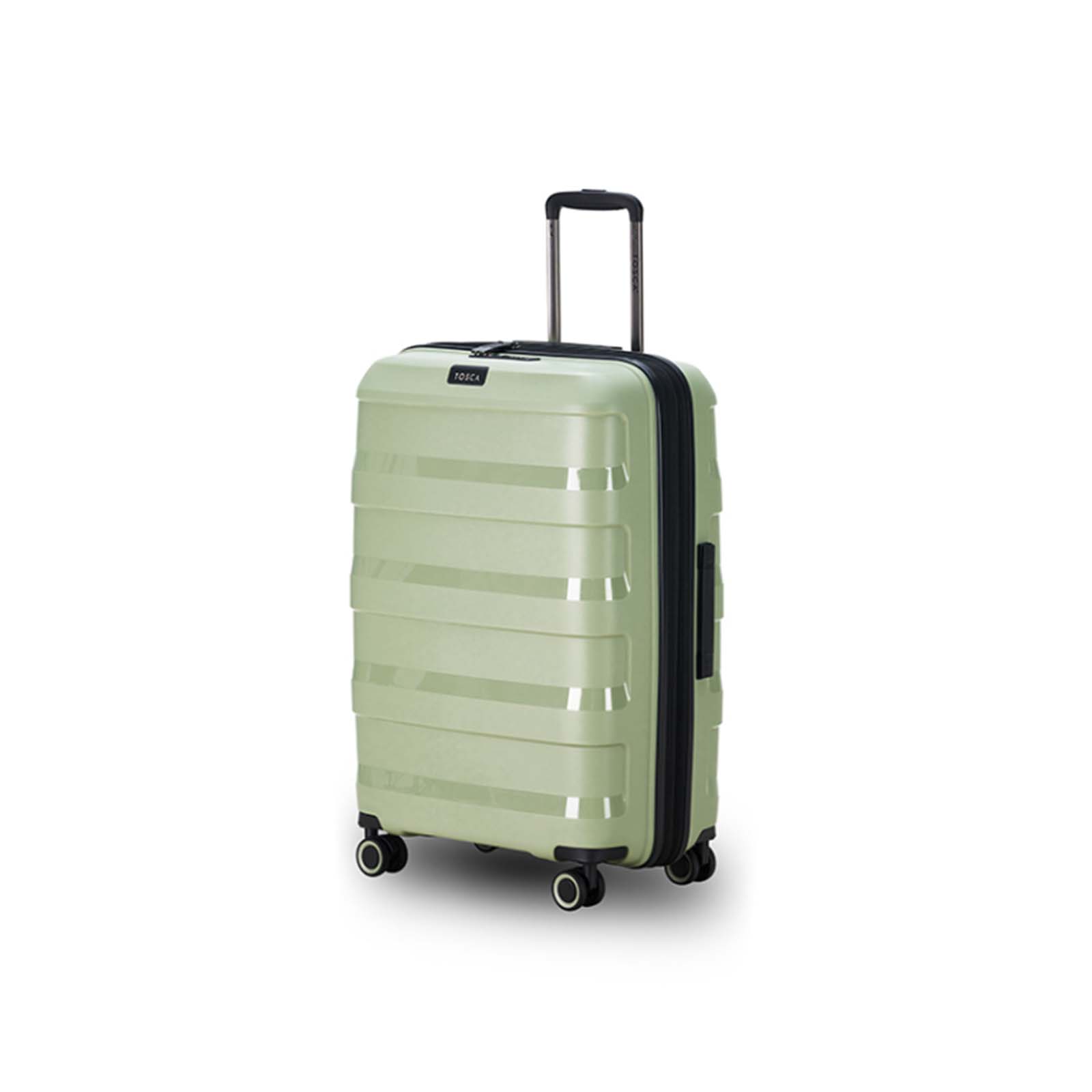 Tosca-Comet-4-Wheel-67cm-Medium-Suitcase-Sage-Green-Side