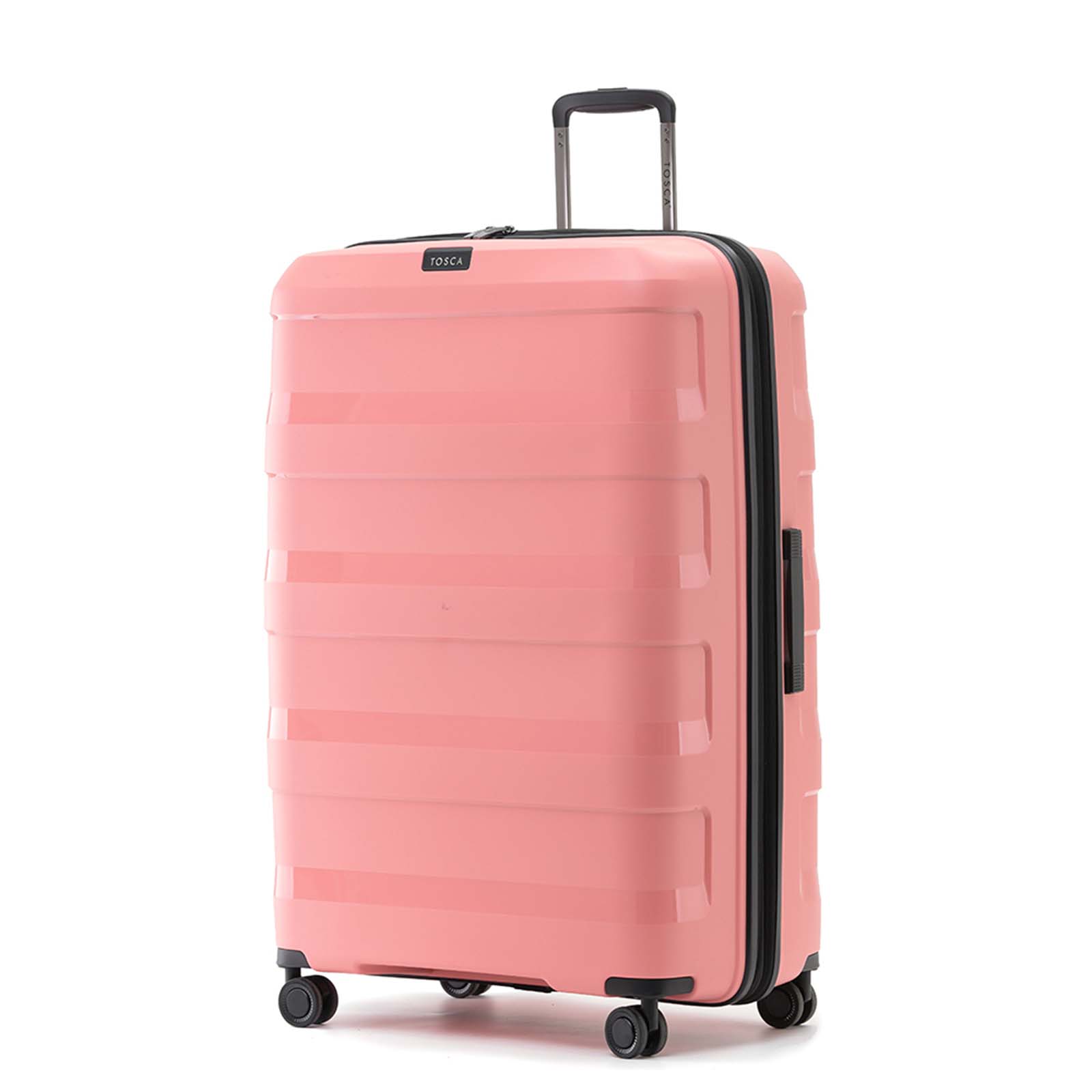 Tosca-Comet-4-Wheel-81cm-Large-Suitcase-Coral-Front-Angle