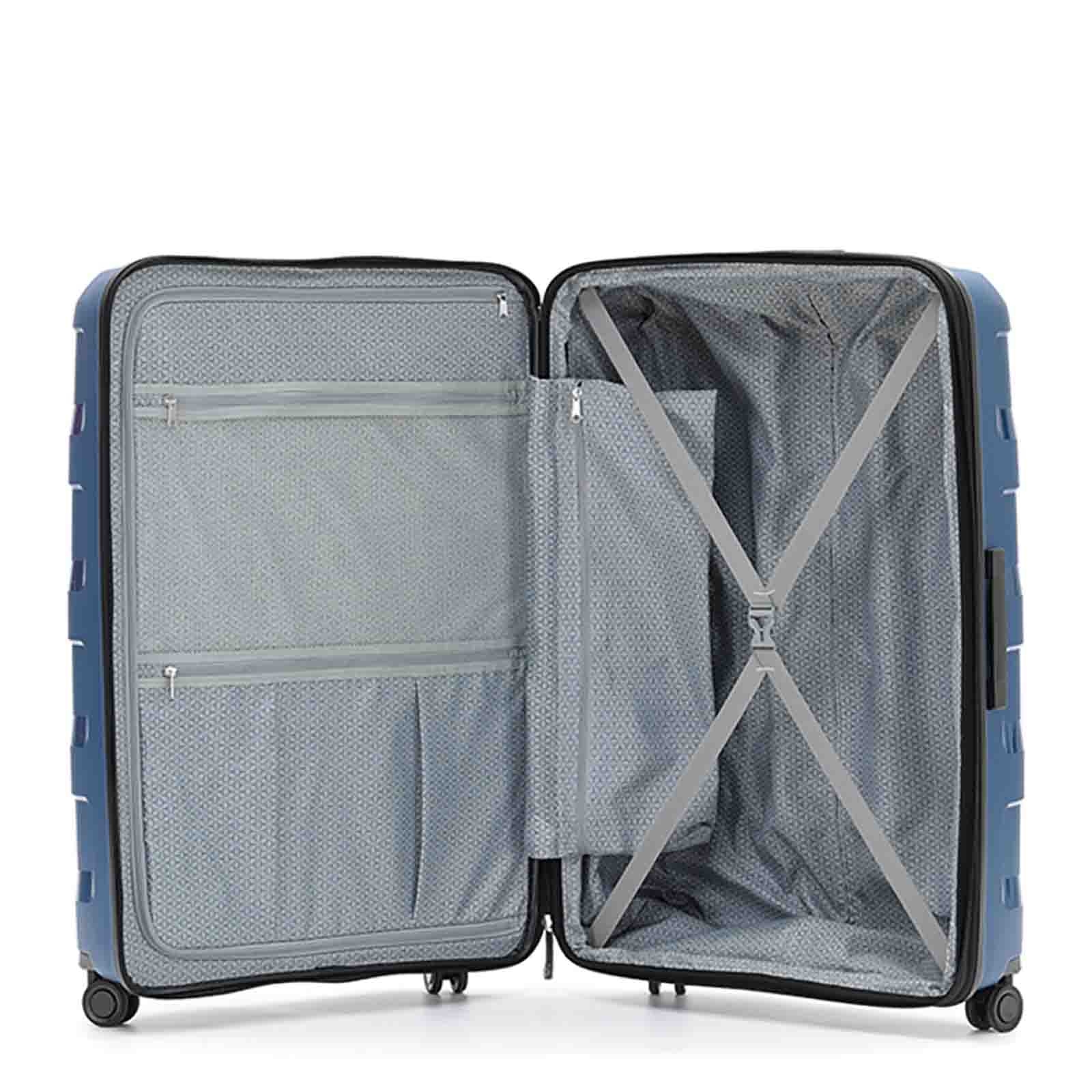 Tosca-Comet-4-Wheel-81cm-Large-Suitcase-Storm-Blue-Open