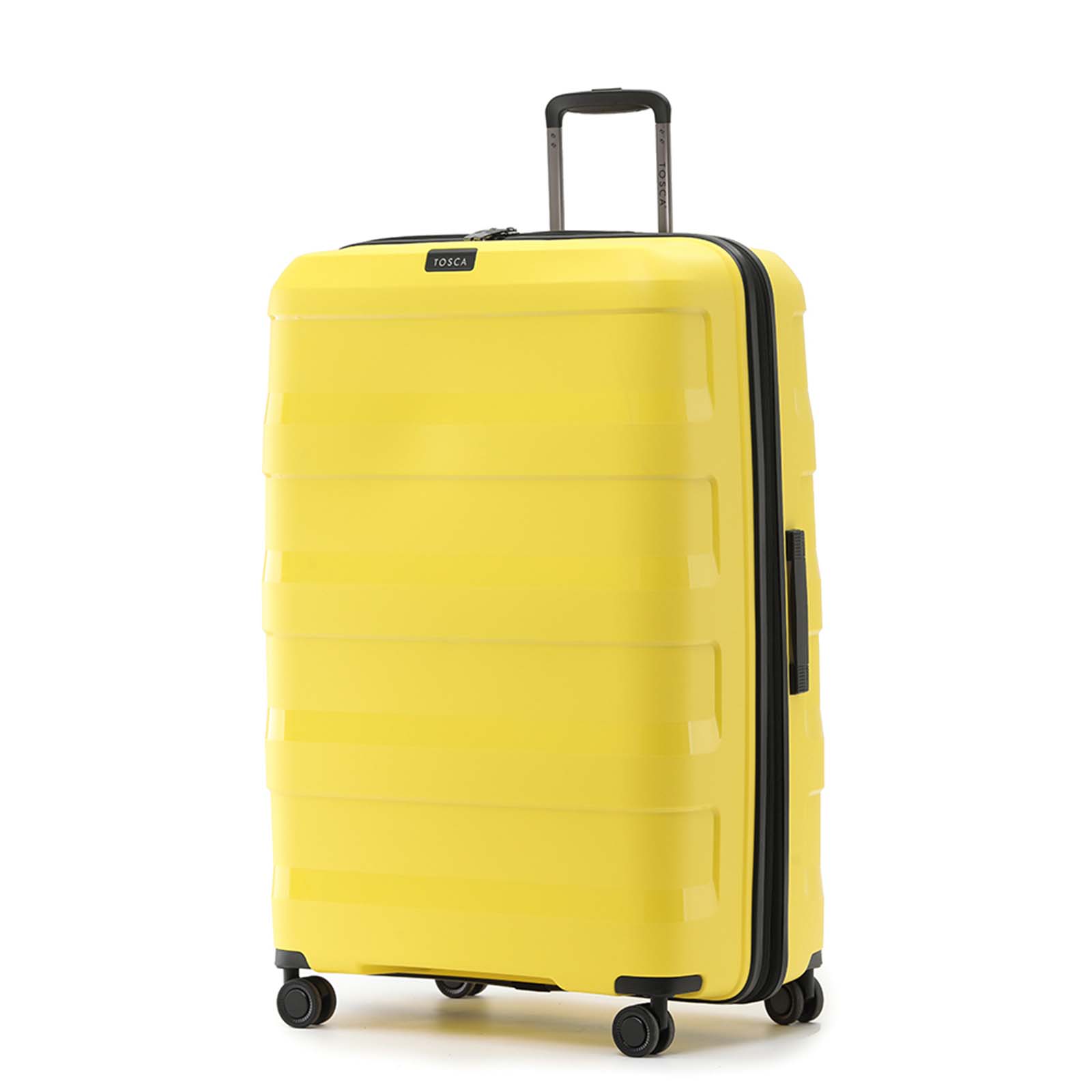 Tosca-Comet-4-Wheel-81cm-Large-Suitcase-Yellow-Front-Angle