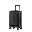 Tosca-Cruiser-Front-Opening-53cm-Carry-On-Suitcase-Black-Angle