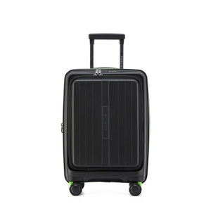 Tosca-Cruiser-Front-Opening-53cm-Carry-On-Suitcase-Black-Front