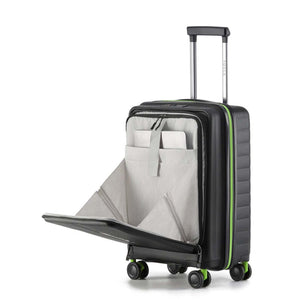 Tosca-Cruiser-Front-Opening-53cm-Carry-On-Suitcase-Black-Laptop