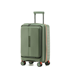Tosca-Cruiser-Front-Opening-53cm-Carry-On-Suitcase-Khaki-Angle