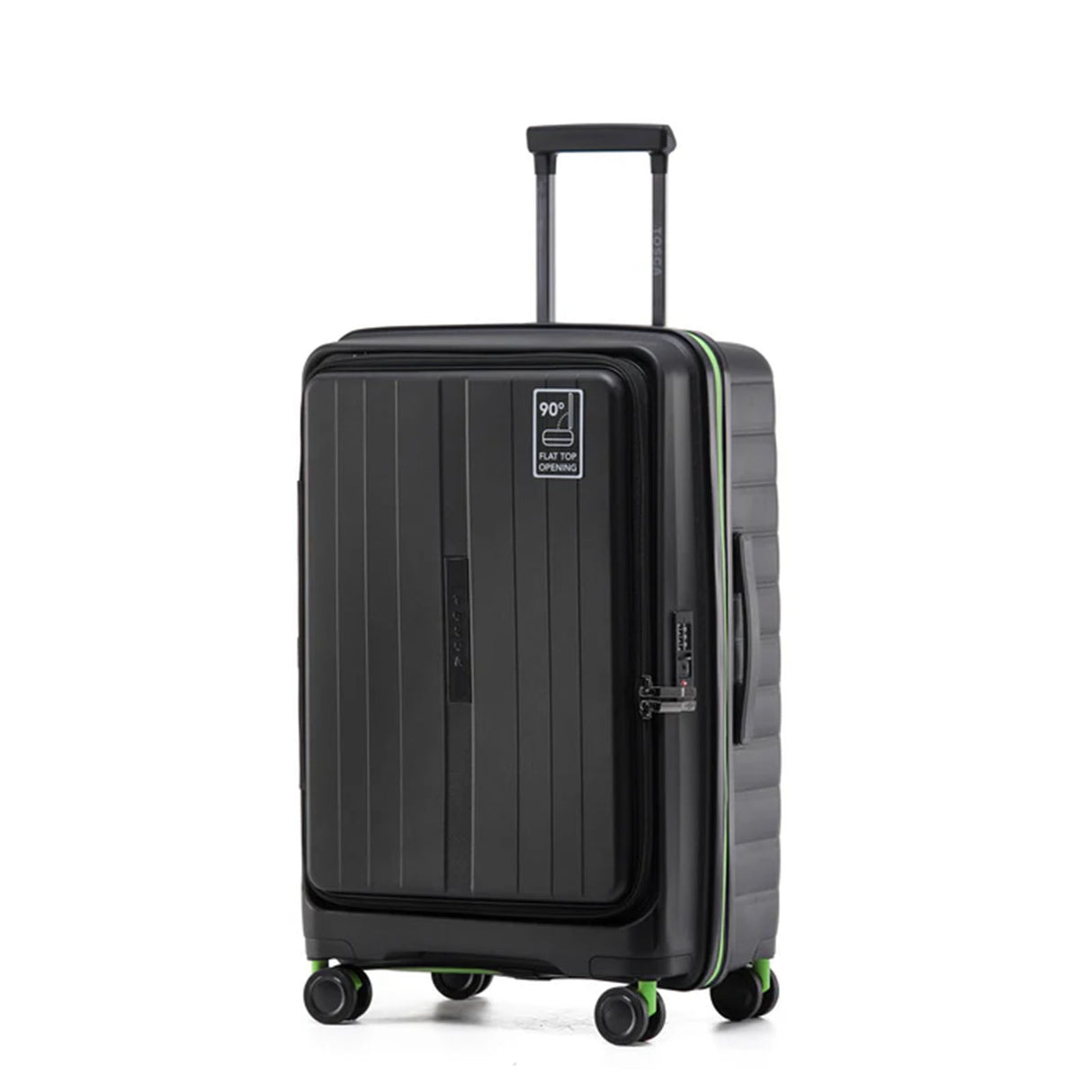 Tosca-Cruiser-Front-Opening-67cm-Medium-Suitcase-Black-Angle
