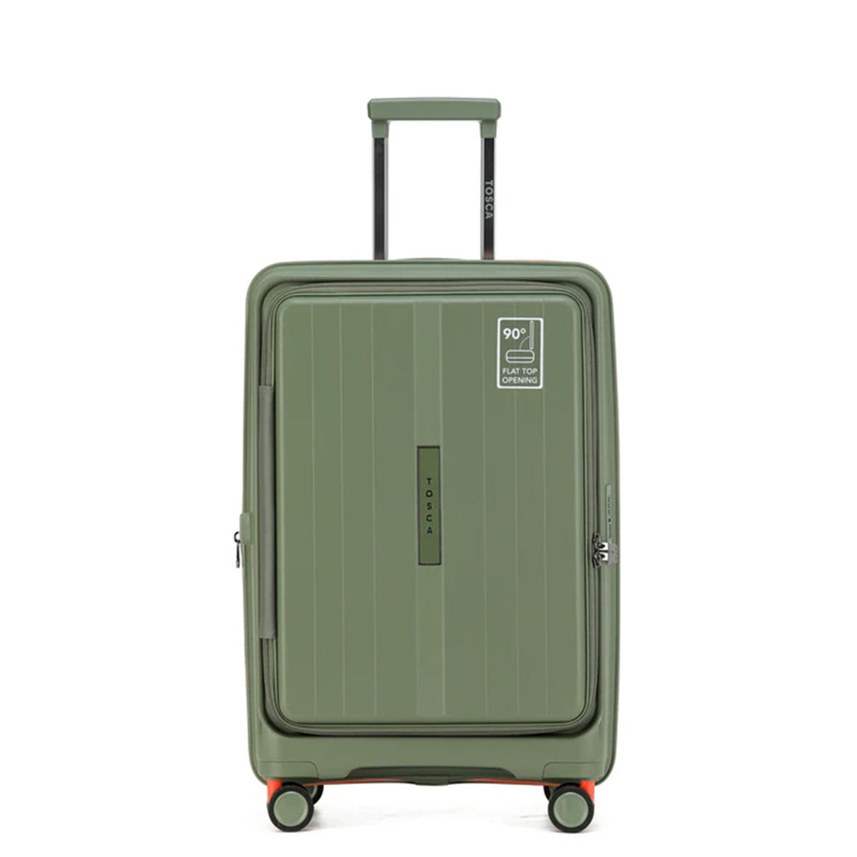 Tosca-Cruiser-Front-Opening-67cm-Medium-Suitcase-Khaki-Front
