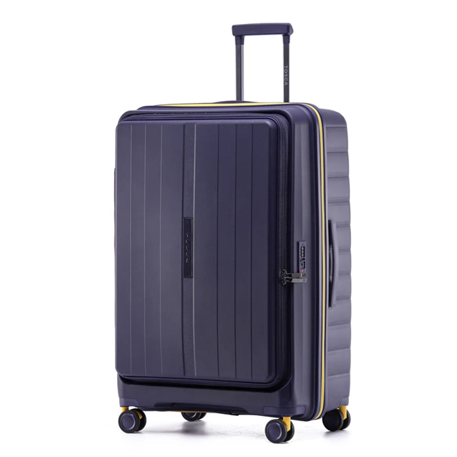 Tosca-Cruiser-Front-Opening-77cm-Large-Suitcase-Purple-Angle