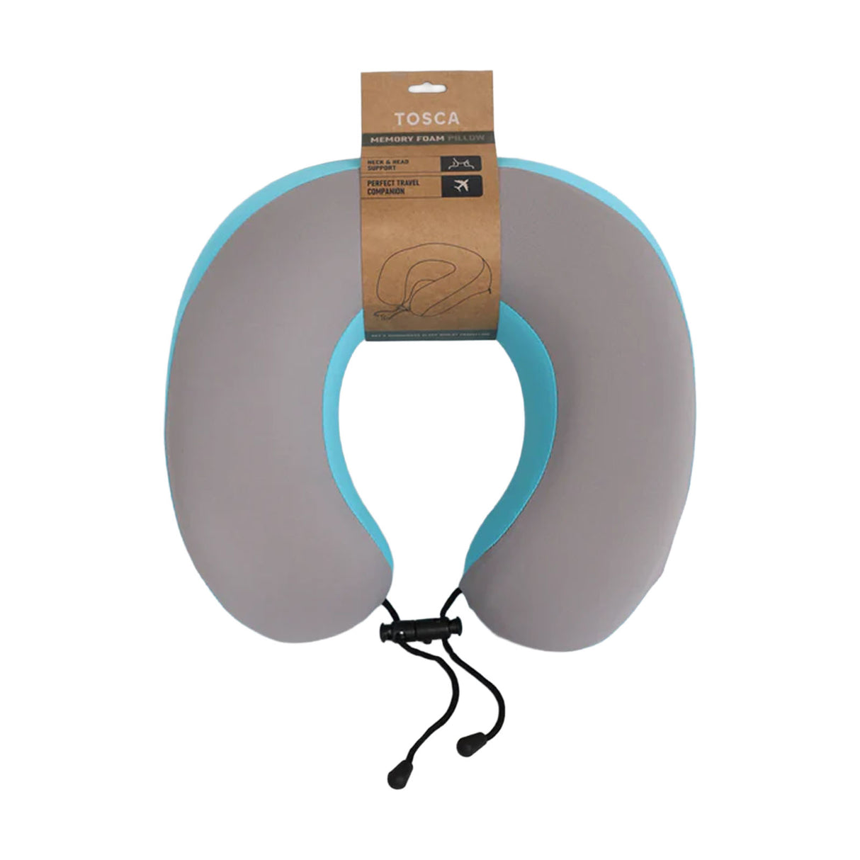 Tosca-Deluxe-Memory-Foam-Neck-Cushion-Teal-Grey-Front