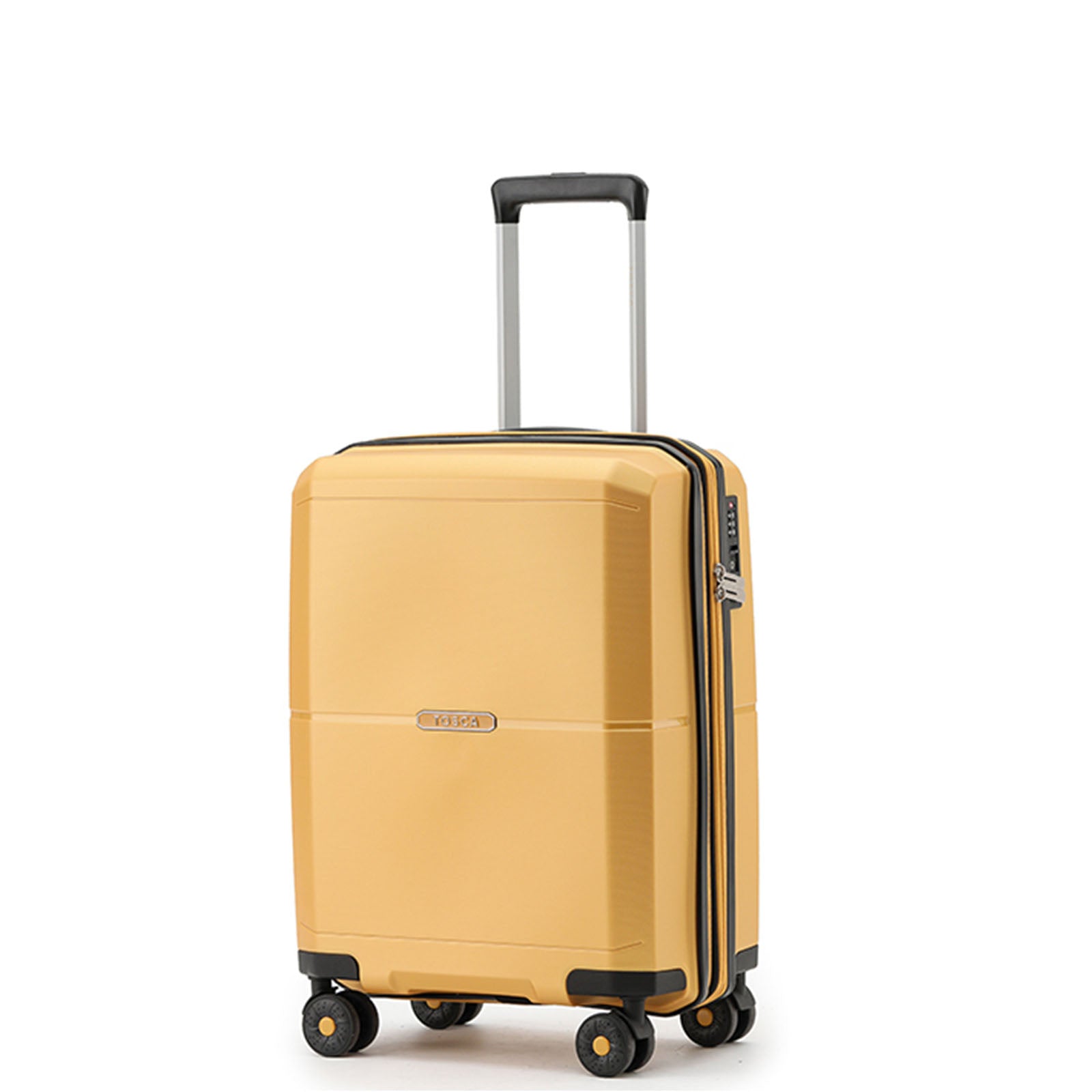 Tosca-Globetrotter-20-Inch-Carry-On-Suitcase-Golden-Side-View