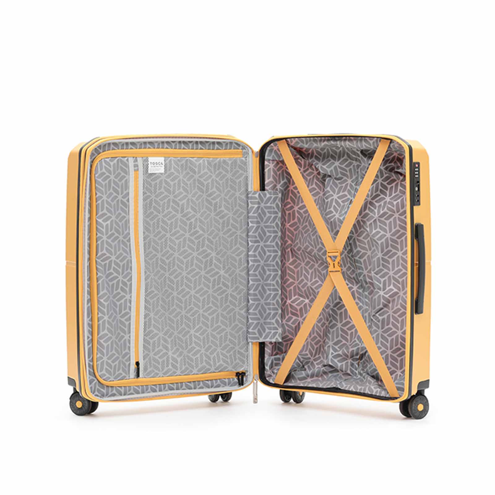 Tosca-Globetrotter-25-Inch-Medium-Suitcase-Golden-Open