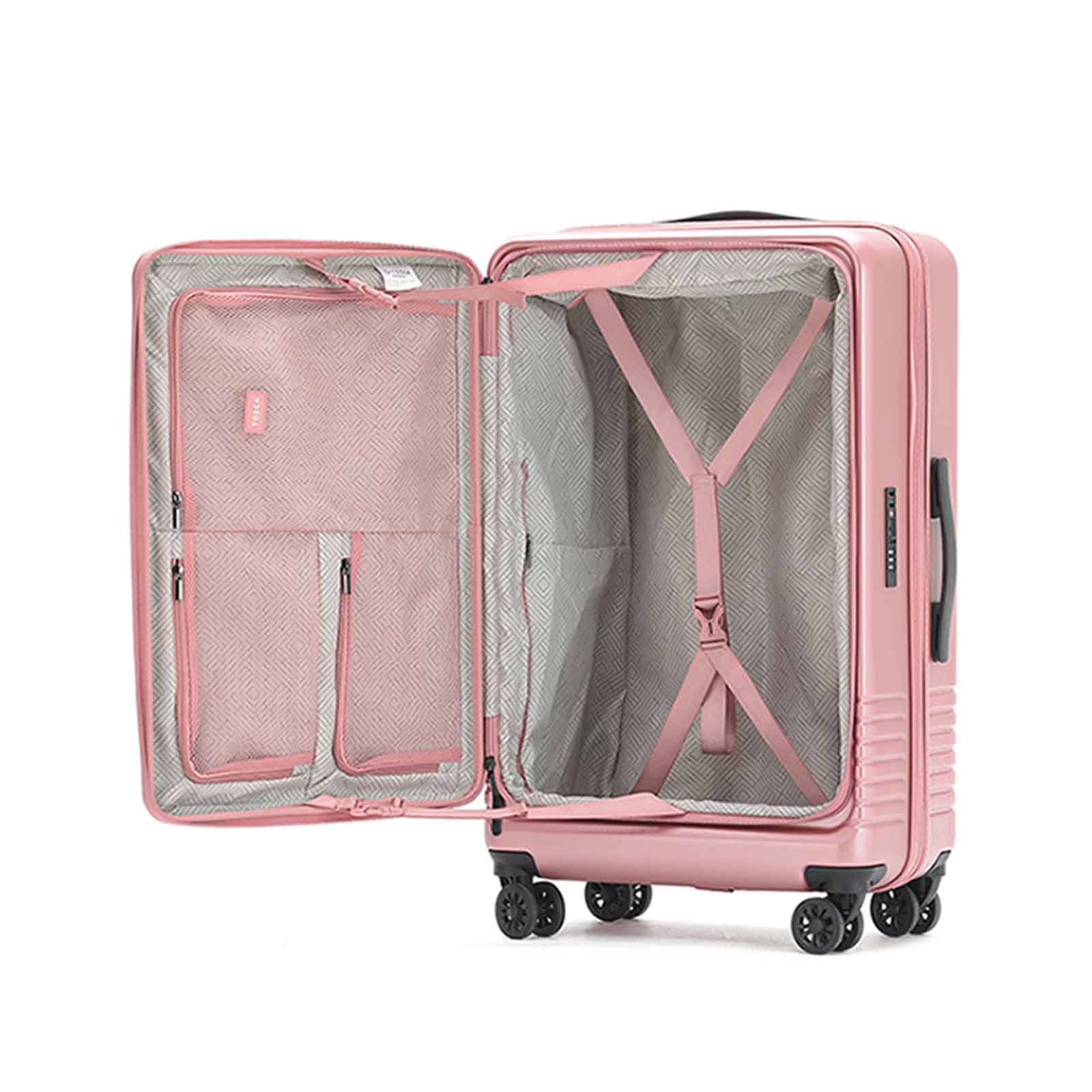 Tosca-Horizon-31-Inch-Large-Suitcase-Rose-Open