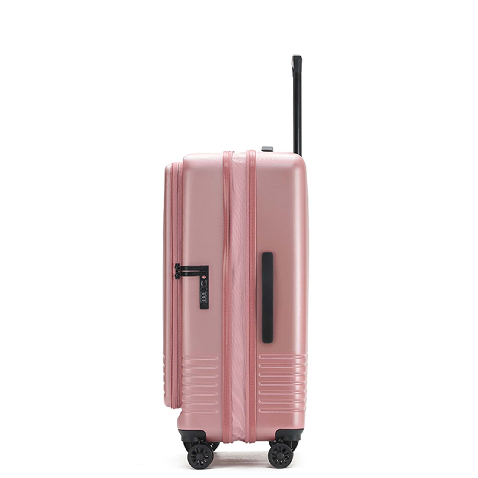 Tosca-Horizon-31-Inch-Large-Suitcase-Rose-Side