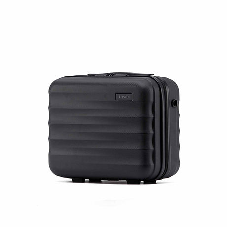 Tosca-Interstellar-38cm-Vanity-Suitcase-Black-Front-Angle
