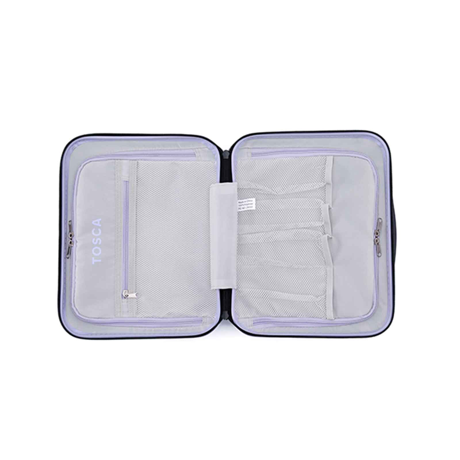 Tosca-Interstellar-38cm-Vanity-Suitcase-Lavender-Open