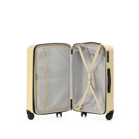 Tosca-Interstellar-4w-67cm-Medium-Suitcase-Yellow-Open