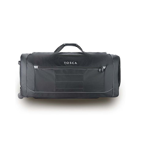 Tosca-Jumbo-Wheeled-Duffel-Bag-Black-Grey-Front