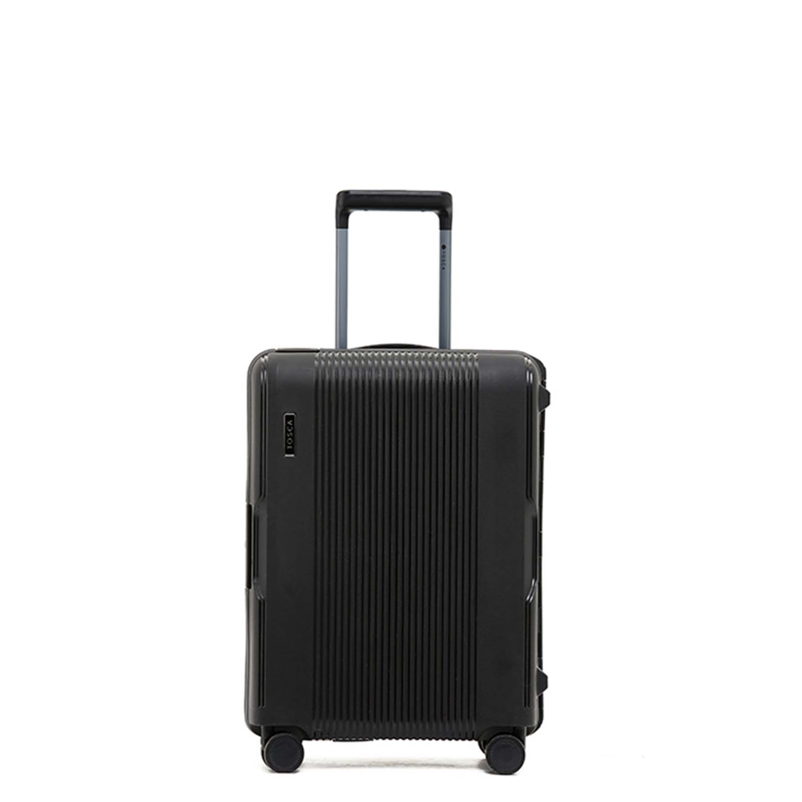Tosca-Knox-4-Wheel-55cm-Carry-On-Suitcase-Black-Front