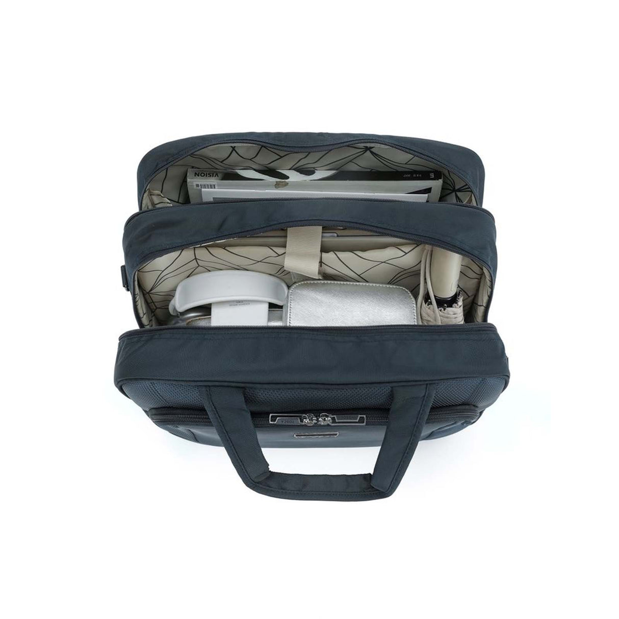 Tosca-Oakmont-Tote-Laptop-Bag-Navy-Open