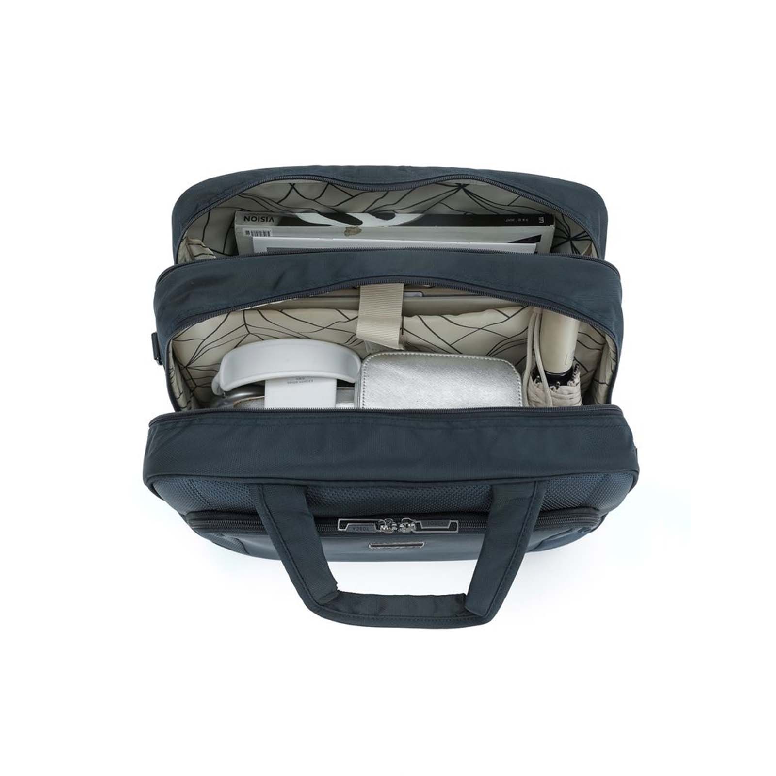 Tosca-Oakmont-Tote-Laptop-Bag-Navy-Open
