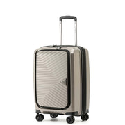 Tosca-Space-X-20-Inch-Laptop-Suitcase-Champagne-Front-Side