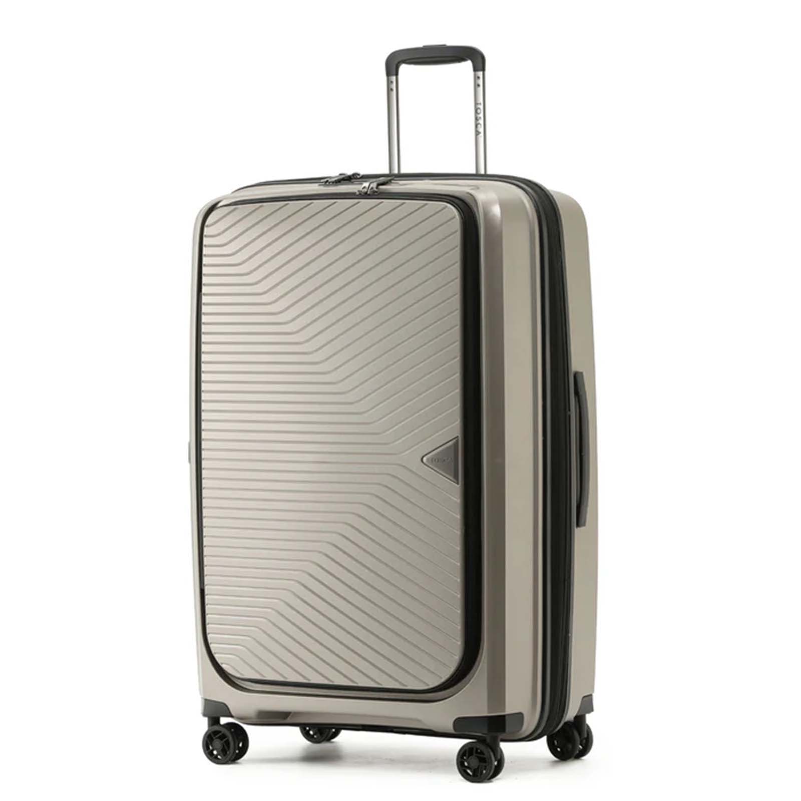Tosca-Space-X-76cm-Large-Suitcase-Champagne-Angle