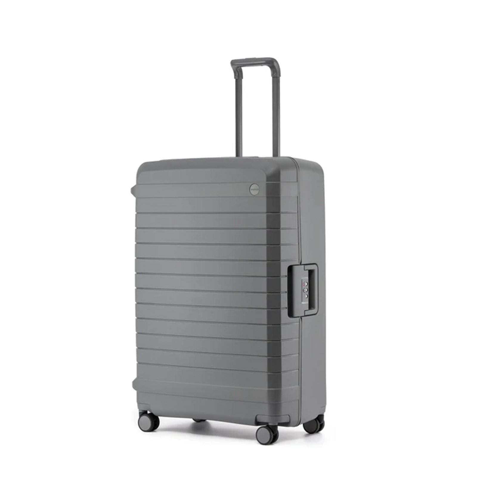Tosca-Vault-4-Wheel-77cm-Large-Suitcase-Grey-Angle