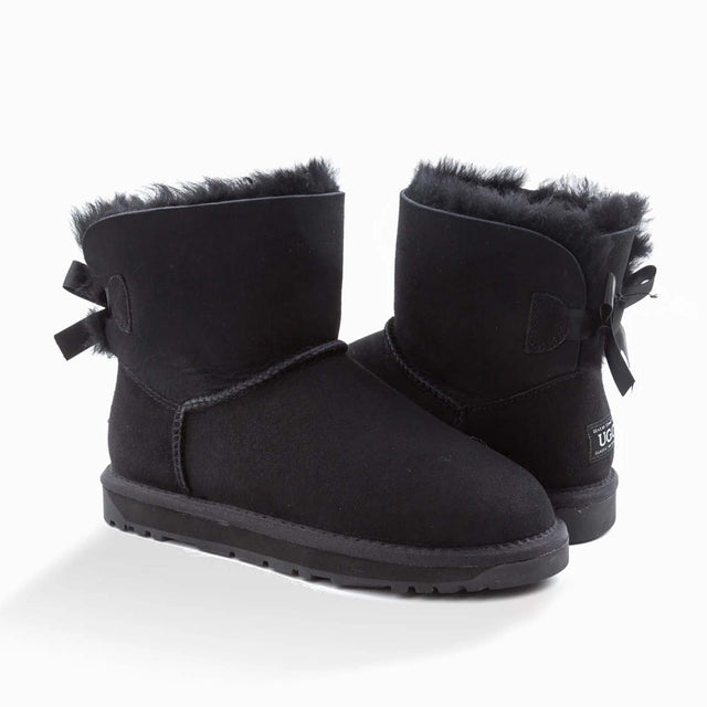 Ugg-Boots-Classic-Mini-Bailey-Bow-Black-Pair