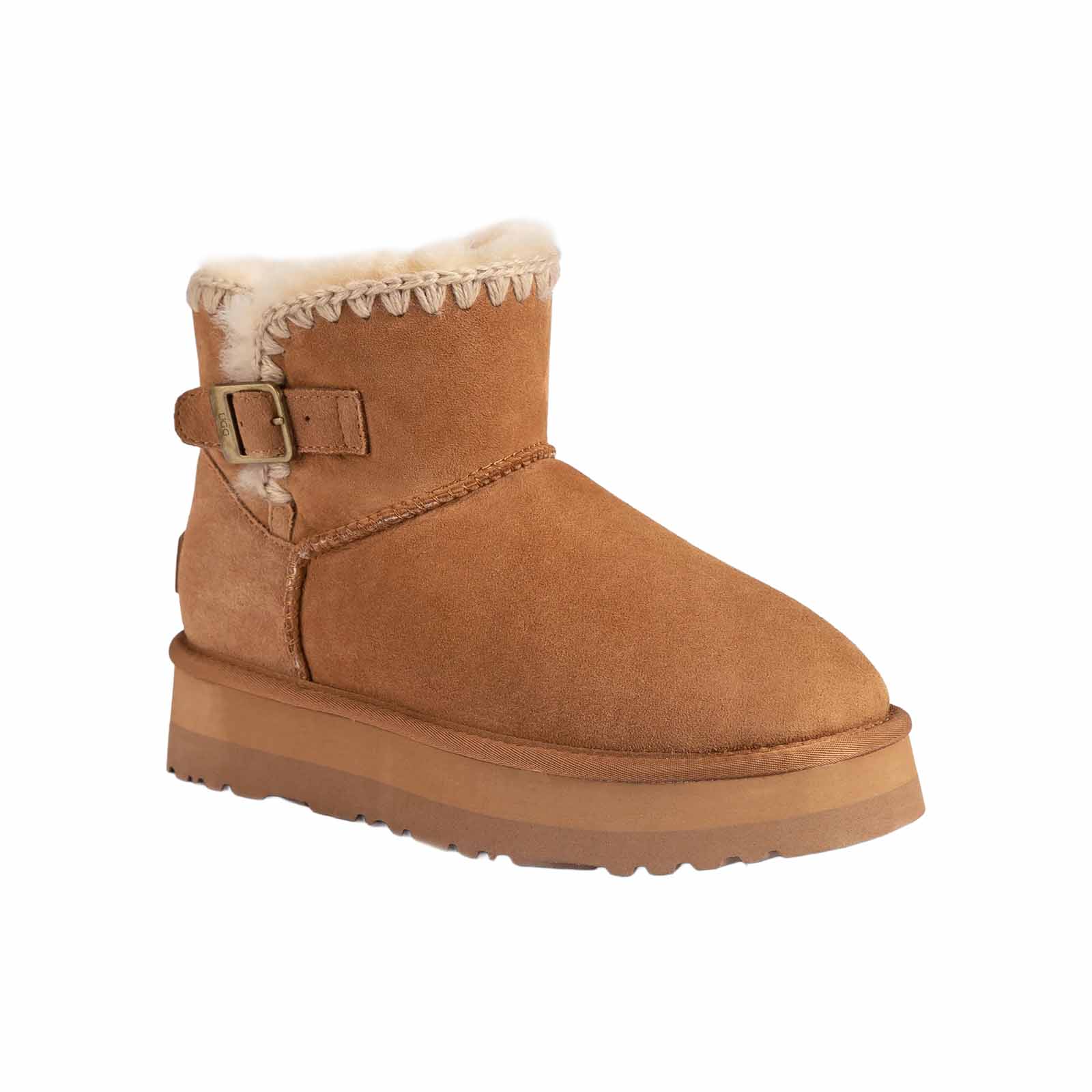 Ugg-Eskimo-Buckled-Platform-Mini-Chestnut-Front