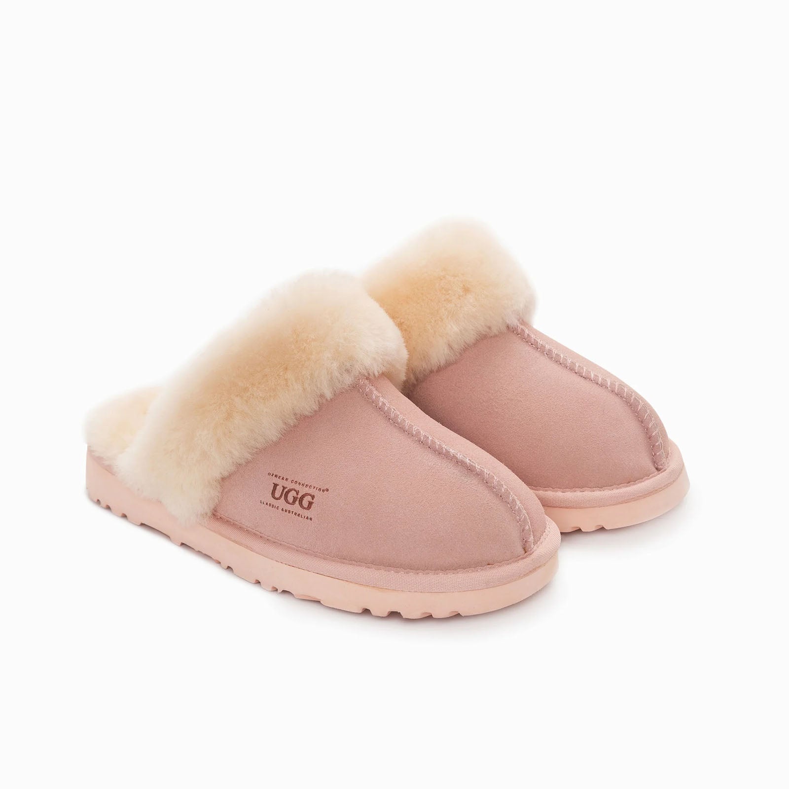 Ugg-Slipper-Unisex-Scuffette-Pink-Pair