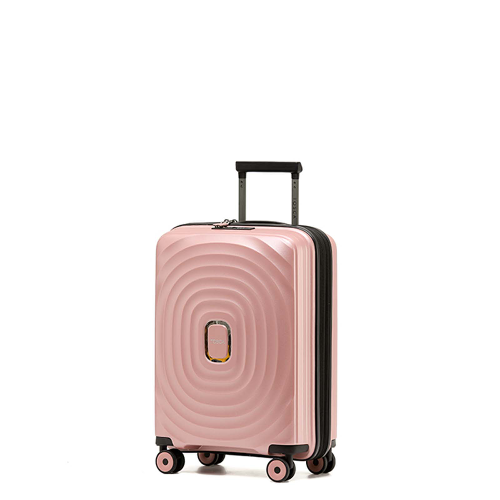 tosca-eclipse-4-wheel-55cm-carry-on-suitcase-rose-gold-front-angle
