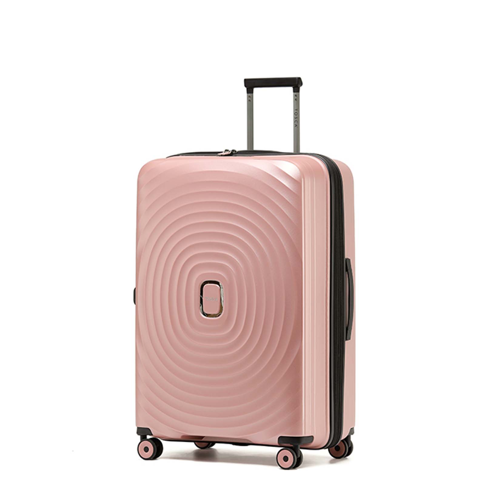 tosca-eclipse-4-wheel-77cm-large-suitcase-rose-gold-front-angle
