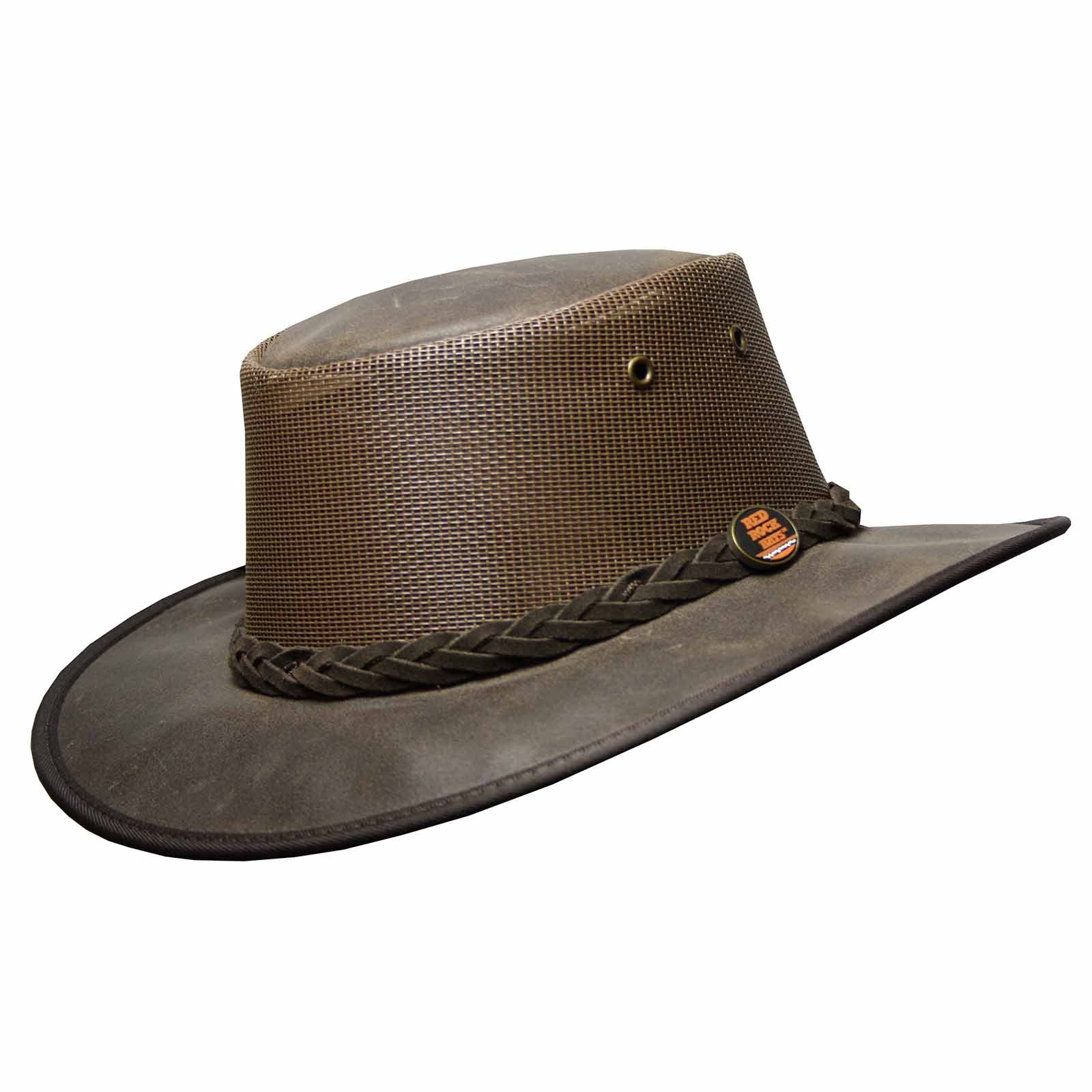 Hat Foldaway Oiled Cooler Dark Brown