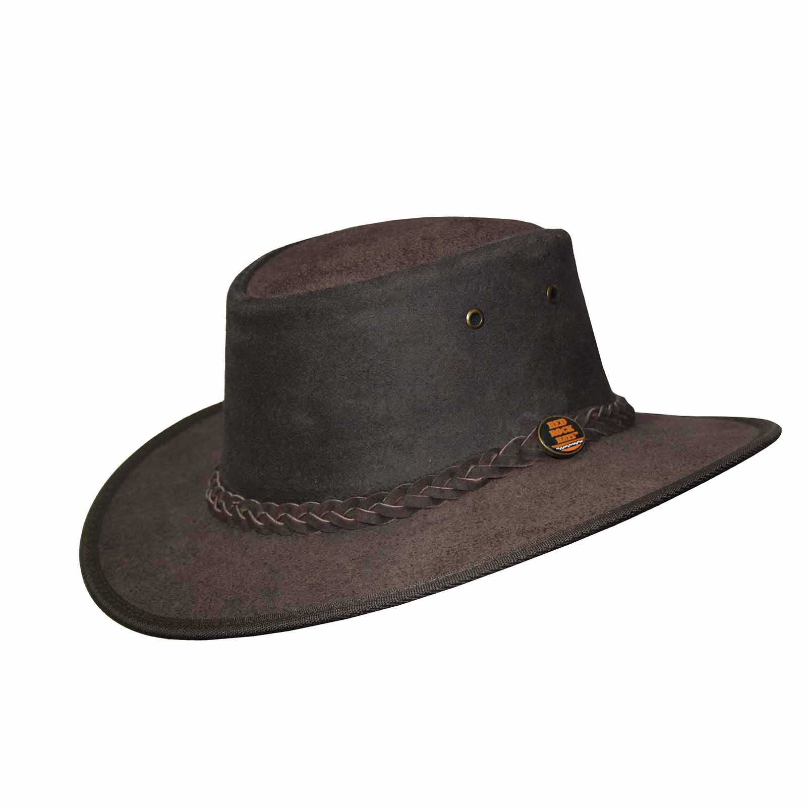 Hat Foldaway Suede Chocolate