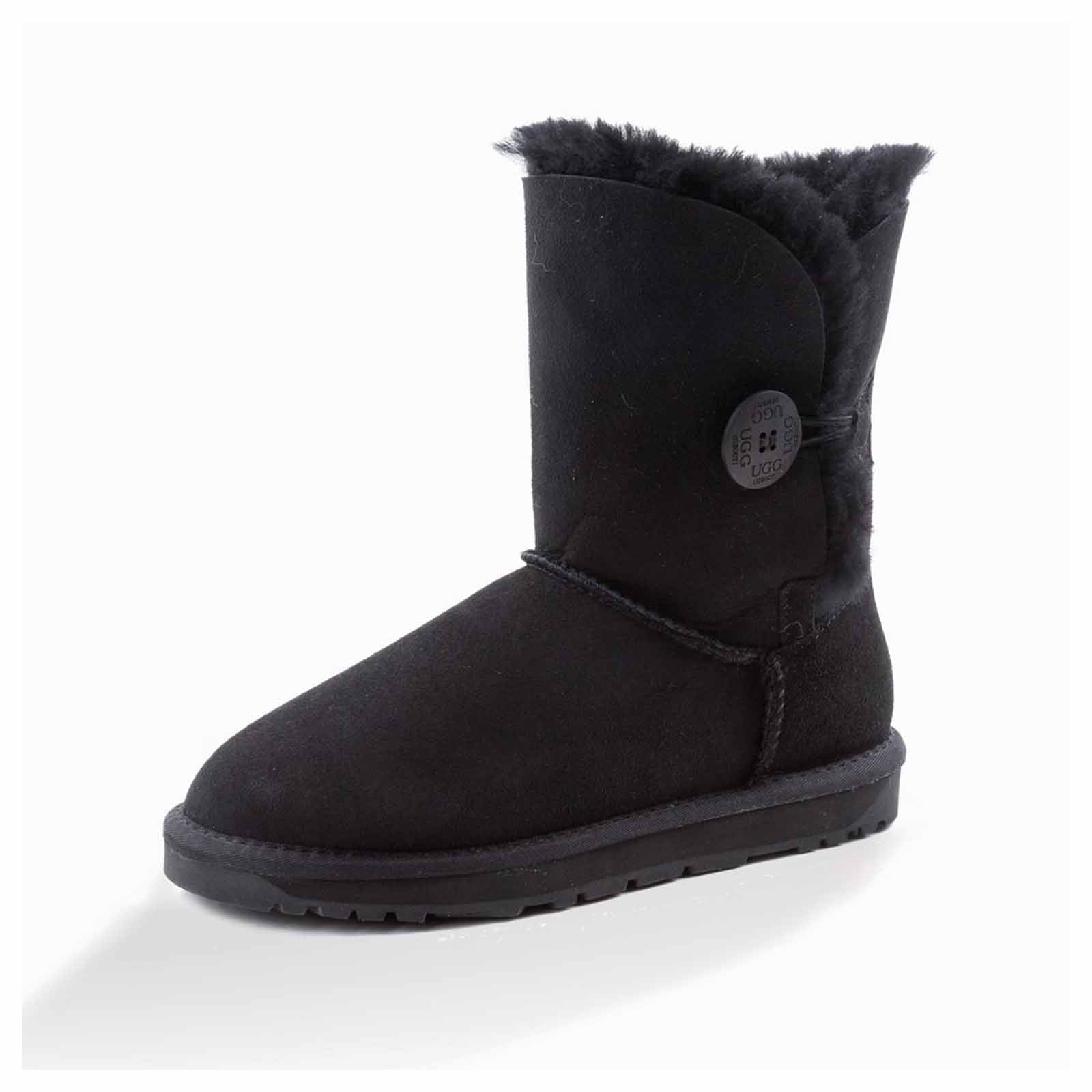 Ozwear UGG Boots Classic Short Button Black