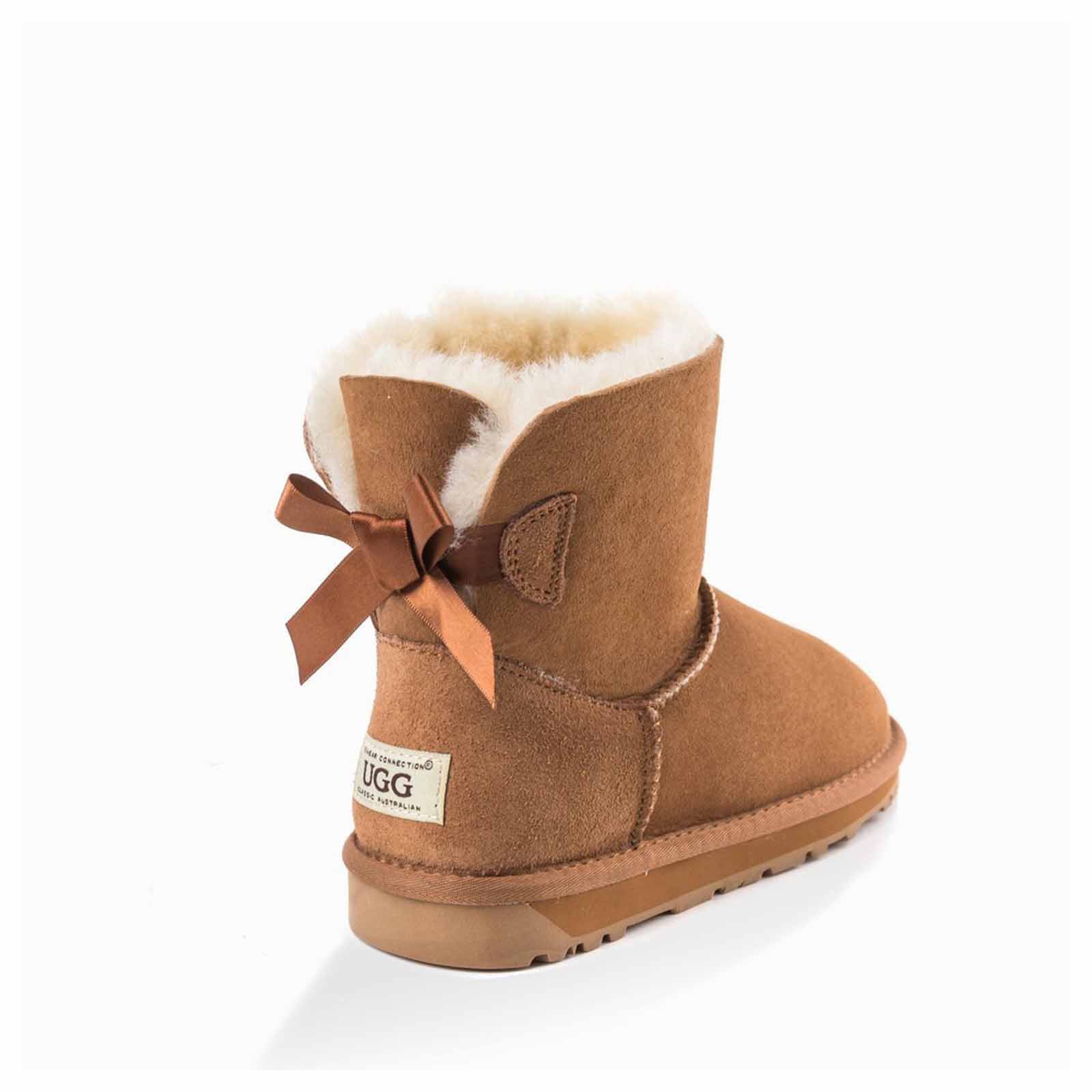 Ozwear UGG Boots Classic Mini Bailey Bow Chestnut