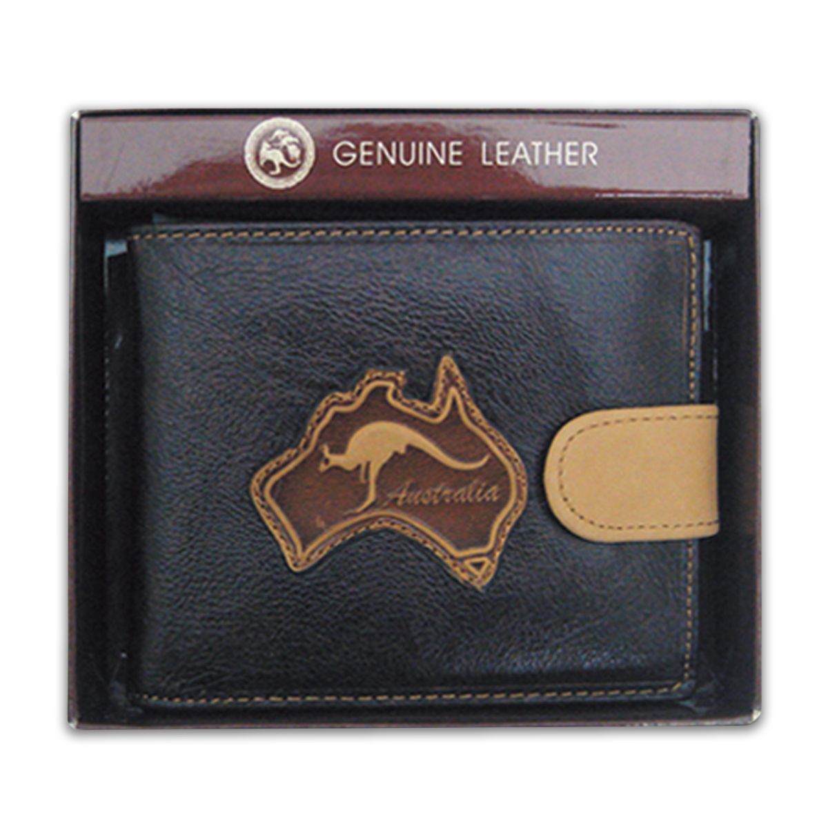 Wallet with Clip AUS Map Badge