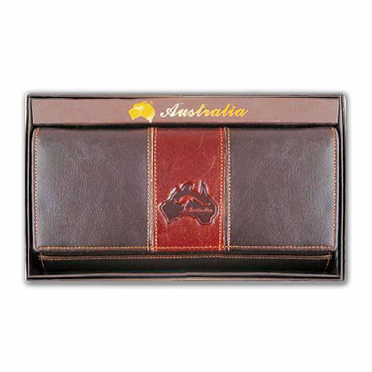 Ladies Wallet with Clip Embossed AUS Map