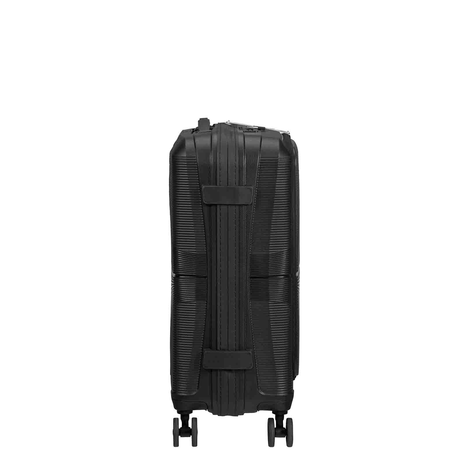 American-Tourister-Airconic-55cm-Suitcase-Front-Opening-Onyx-Black-Side-LH